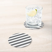 Graue/weiße Streifen Untersetzer Set (Vor Ort)
