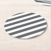 Graue/weiße Streifen Untersetzer Set (Angewinkelt)