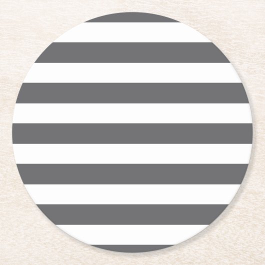 Graue/weiße Streifen Untersetzer Set (Vorderseite)