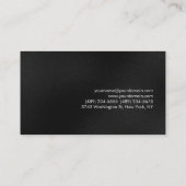 Graue weiße Streifen-Visitenkarte Visitenkarte (Rückseite)