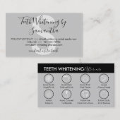 Graue weiße Teeth Whitening Aftercare Tipps Visitenkarte (Vorne/Hinten)