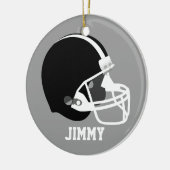 Graue, weiße u. schwarze Football-Helm-Verzierung Keramikornament (Links)
