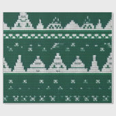 Graue, weiße und rote Weihnachtsbekleidung Geschenkpapier (Flach)