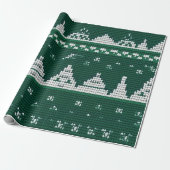 Graue, weiße und rote Weihnachtsbekleidung Geschenkpapier (Ungerollt)