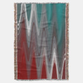 Graue Wellen auf Bordeaux aquamarin Decke (Vorderseite Vertikal)