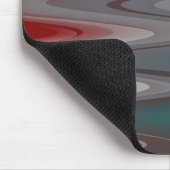 Graue Wellen auf Bordeaux aquamarin Mousepad (Ecke)