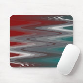 Graue Wellen auf Bordeaux aquamarin Mousepad (Mit Mouse)