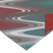 Graue Wellen auf Bordeaux aquamarin Tischdecke (Schrägansicht)