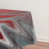 Graue Wellen auf Bordeaux aquamarin Tischdecke (Beispiel)