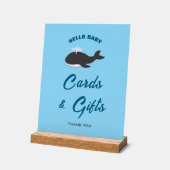 Graue Whale Hallo Kinderspielkarten und Geschenksc Acrylschild (Winkel)