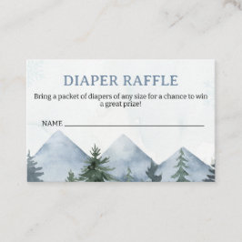 Graue Wilderness-Baby-Party-Windel-Raffle-Einlage Treuekarte