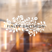 Graue Wirbel mit Blumenmuster Elegant Klasse Stilv Fensteraufkleber (Blatt 2)