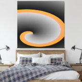 Graue Wirbel Moderne Kunst Leinwanddruck (Insitu (Schlafzimmer))