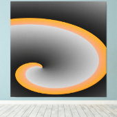 Graue Wirbel Moderne Kunst Leinwanddruck (Insitu (Holzboden))
