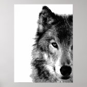 Graue Wolf Eye Artwork Poster Print (Vorne)