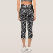 Graue Wolf Imitate Haardesign Capri Leggings (Rückseite)