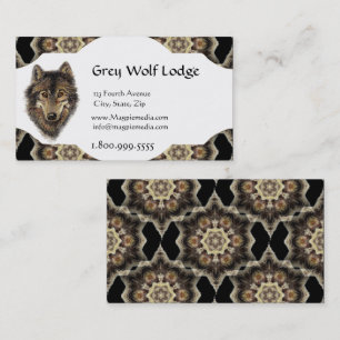 Graue Wolf Lodge Custom Business Card Visitenkarte