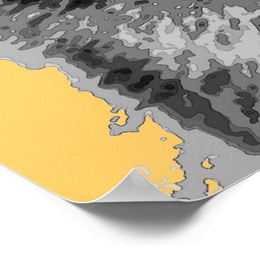 Graue Wolf Poster Print (Ecke)