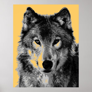 Graue Wolf Poster Print