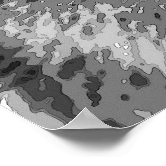 Graue Wolf Poster Print (Ecke)