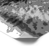 Graue Wolf Poster Print (Ecke)