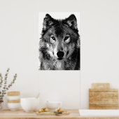Graue Wolf Poster Print (Küche)