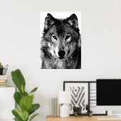 Graue Wolf Poster Print (Heimbüro)