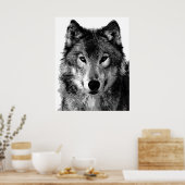 Graue Wolf Poster Print (Küche)