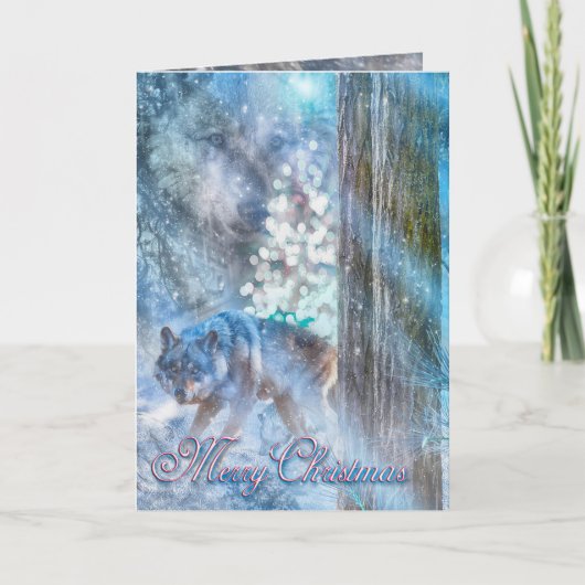 Graue Wolf-SAISON DER WOLF-Karte Karte (Vorderseite)