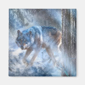 Graue Wolf-SAISON DER WOLF Magnet (Vorne)