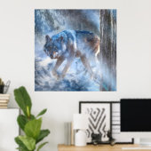 Graue Wolf-SAISON DER WOLF Poster (Heimbüro)