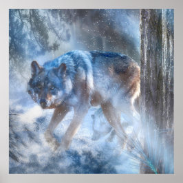 Graue Wolf-SAISON DER WOLF Poster