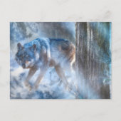 Graue Wolf-SAISON DER WOLF Postkarte (Vorderseite)