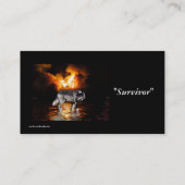 Graue Wolf-Visitenkarte Visitenkarte (Rückseite)