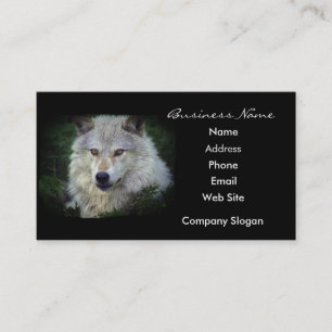 Graue Wolf Wildlife Support Business Card Visitenkarte