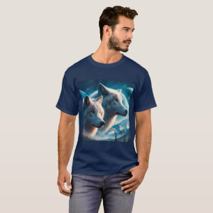 Graue Wölfe Blaue Männer  T-Shirt