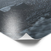 Graue Wölfe im dichten Nebel Fotodruck (Ecke)