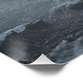 Graue Wölfe im dichten Nebel Poster (Ecke)