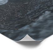 Graue Wölfe im dichten Nebel Poster (Ecke)