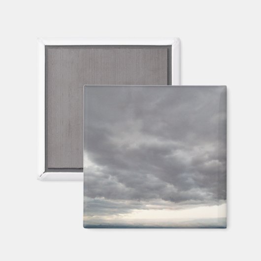 Graue Wolken Magnet (Vorderseite/Rückseite)
