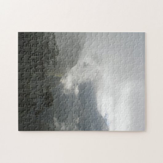 Graue Wolken über den Bergen Puzzle (Horizontal)