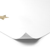 Graue Wolken und goldene Sterne Willkommen Poster (Ecke)