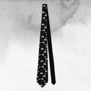 Graue Wolken und Regenbows auf Black Necktie Krawatte