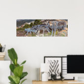 Graue Wolves Familienreise Poster (Heimbüro)