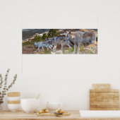 Graue Wolves Familienreise Poster (Küche)