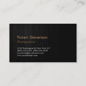 Graue Wood Fotograf Artist Business Card Visitenkarte (Rückseite)