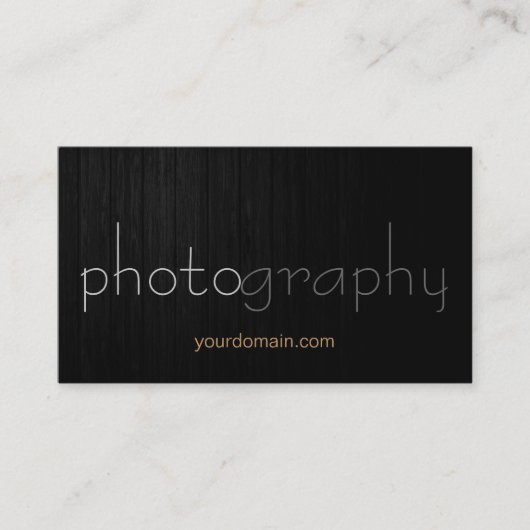 Graue Wood Fotograf Artist Business Card Visitenkarte (Vorderseite)