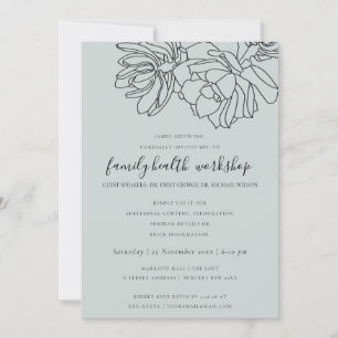 GRAUE WÜSTENKAKTEEN SUKKULENTEN-SKIZZEN-WORKSHOP-V EINLADUNG