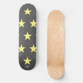 Graue Yellow Stars HAMbWG Skateboard (Vorderseite)
