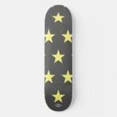 Graue Yellow Stars HAMbWG Skateboard (Vorderseite)